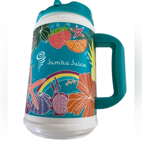 None Dining Jamba Juice Hawaii Plastic Insulated Mug Jug Cup Wlid
